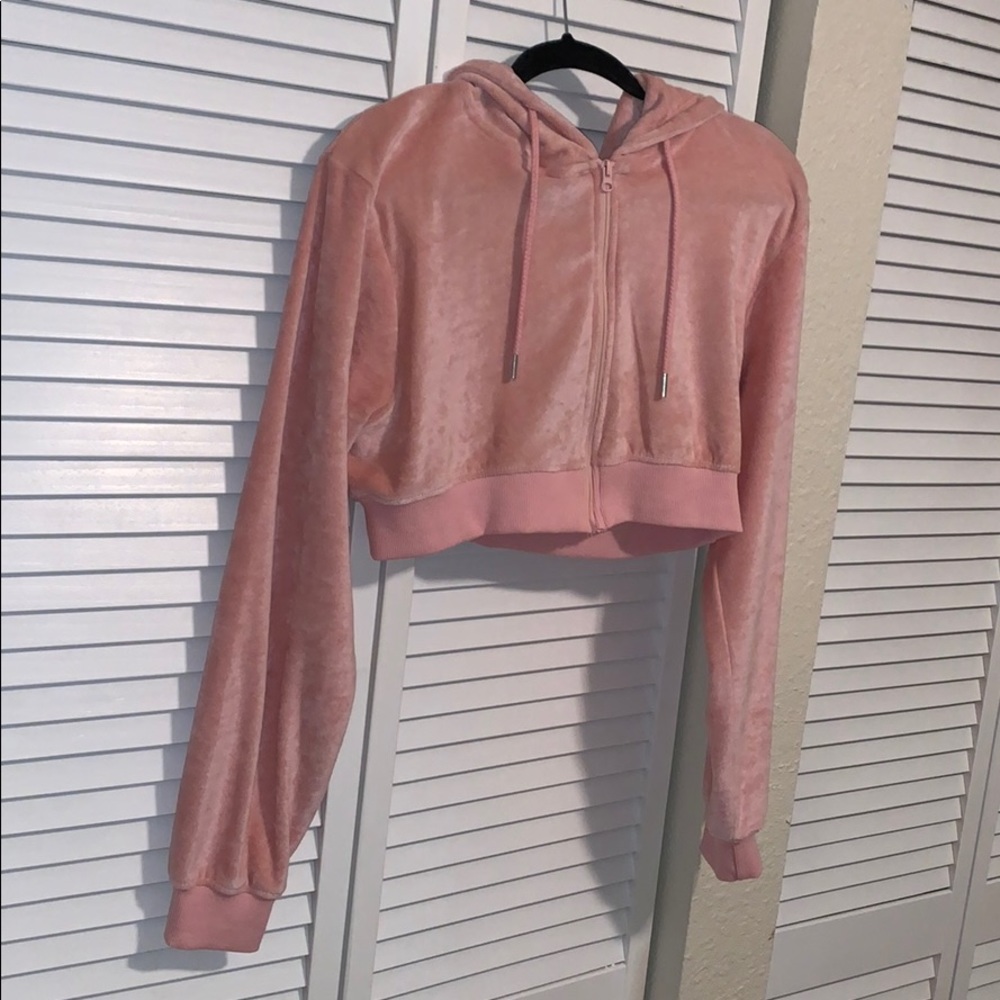 Velvet dusty pink set